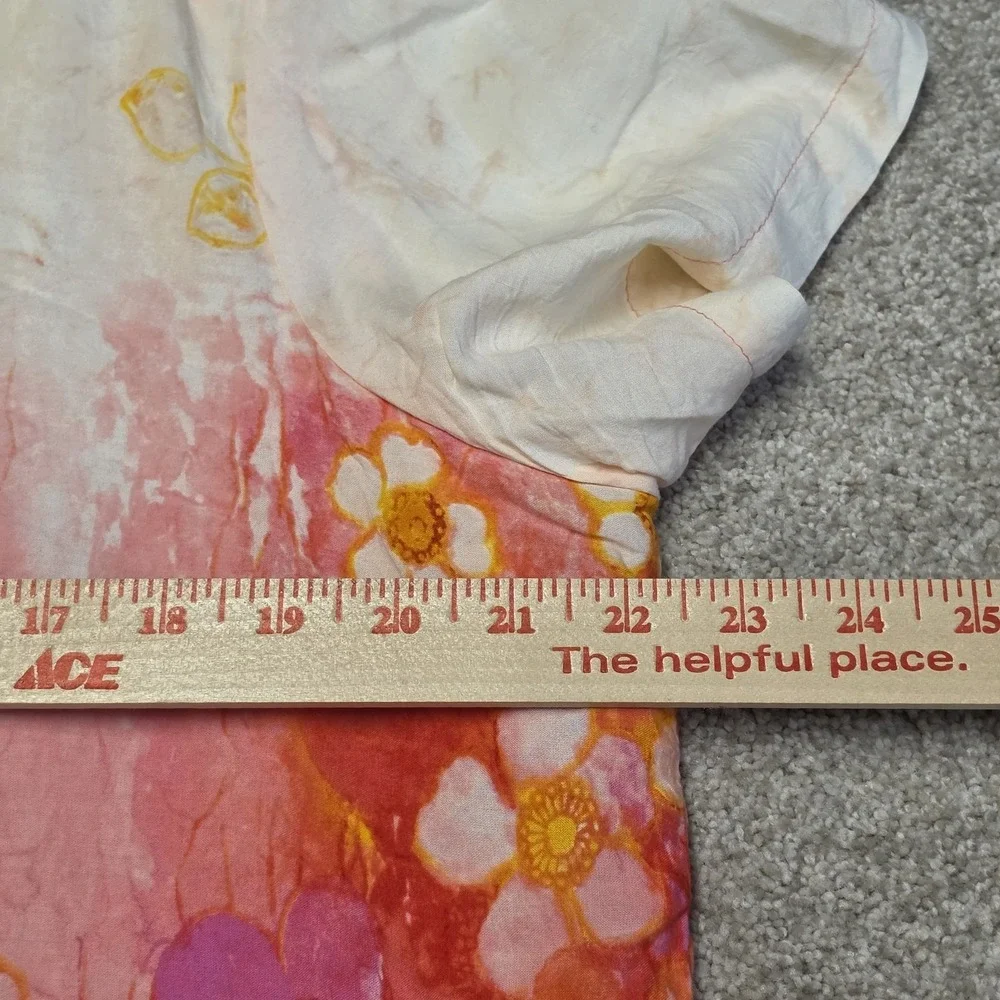 Jams World 50th Anniversary Sundaisy‎ Pink Floral Rayon Camp Shirt USA L